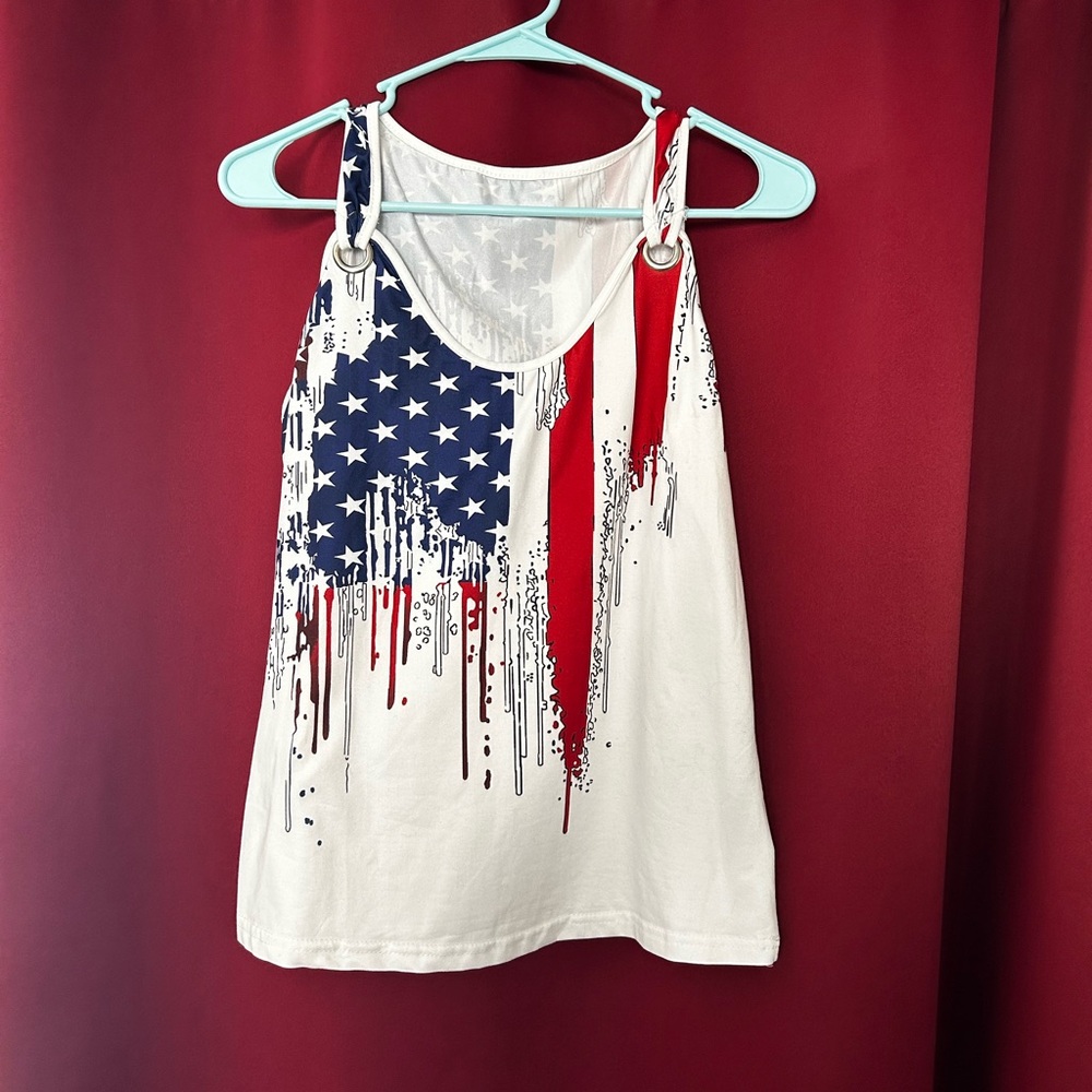 Patriotic American Flag Tank Top